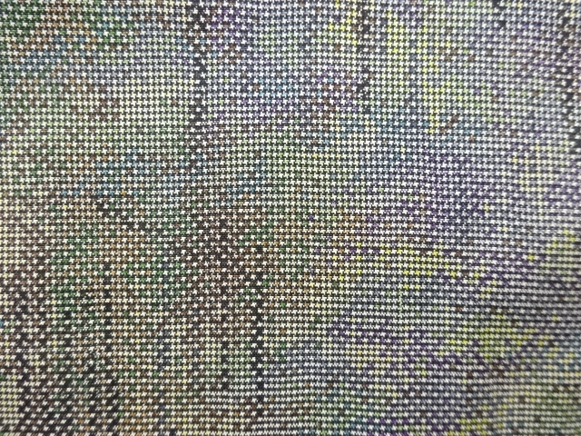 アンティーク　抽象樹木模様織り出し本場泥大島紬着物